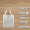 OKBA 10 pcs Sublimation Tote Bags,polyester tote bags for sublimation, DIY customization blank canvas tote bags 12.2 * 14.2 in (creamy white)